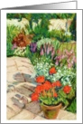 Red Geraniums card