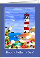 Father’s Day Greeting with Lighthouse Blank Inside card