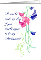 Bridesmaid Request Card