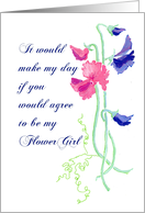 Flower Girl Request Card