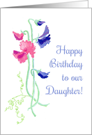 For Daughter’s Birthday with Sweet Peas card