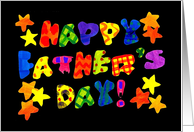 Colourful Father’s Day Card with Stars card