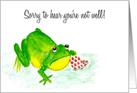 Get Well Wishes with Fun Crying Frog card