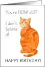 Ginger Cat Birthday Card