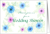 Love-in-a-Mist Wedding Shower invitation card