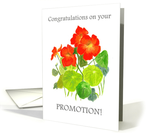 Promotion Congratulations with Bright Red Nasturtiums card (654512)