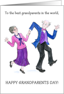 Grandparents Day with Older Couple Dancing card
