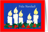 Christmas Candles, Spanish card
