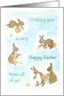 Easter Bunnies - from All of Us! card