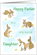 Easter Bunnies - for Daughter card