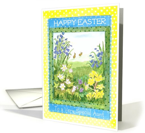 Spring Flowers Easter Card for an Aunt card (769537)