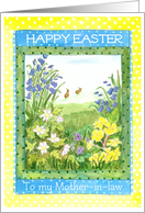 Spring Flowers Easter Card for a Mother-in-law card