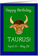 Taurus Birthday Card