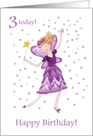 3rd Birthday Wishes with Purple Fairy card