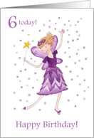 6th Birthday Wishes with Purple Fairy card