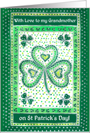 For Grandmother St Patrick’s Day with Shamrocks card