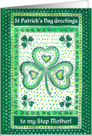 For Stepmother St Patrick’s Day Greetings with Shamrocks card