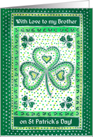 For Brother St Patrick’s Day with Shamrocks card