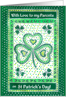 For Parents St Patrick’s with Shamrocks card