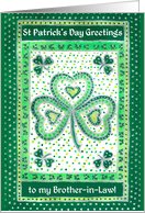 For Brother in Law St Patrick’s Day Greetings with Shamrocks card