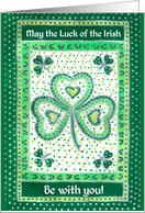 St Patrick’s Day Shamrock Irish Blessing card