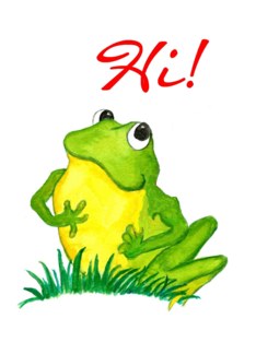 Green Frog Greeting...