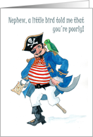 Nephew Get Well Wishes with Pirate and Parrot card