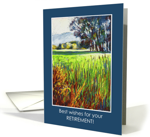 Retirement Best Wishes with Meadows in Evening Sunlight card (804816)