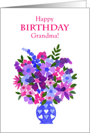 For Grandma’s Birthday with Pretty Bouquet of Flowers card