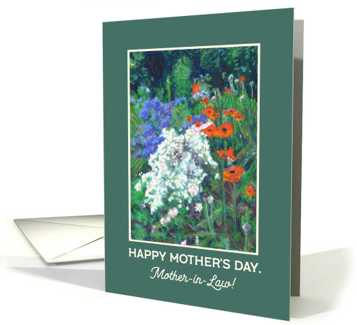 For Mother in Law on Mother's Day Floral Fine Art June Garden card