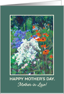 For Mother in Law on Mother’s Day Floral Fine Art June Garden card