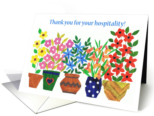 Thank You for Hospitality with Bright Flowers card (844120)