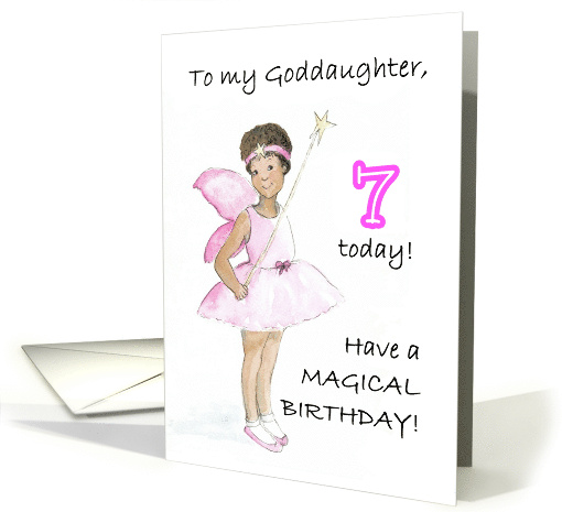 Goddaughter's 7th Birthday with Black Fairy in Pink Dress... (852671)