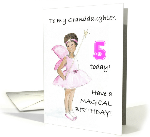 Granddaughter's 5th Birthday with Black Fairy in Pink... (852676)