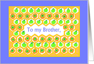 Brother’s Rosh Hashanah Greetings Honeycomb Apples Persimmon card