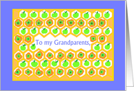 For Grandparents Rosh Hashanah Greetings Honeycomb Apples Persimmon card