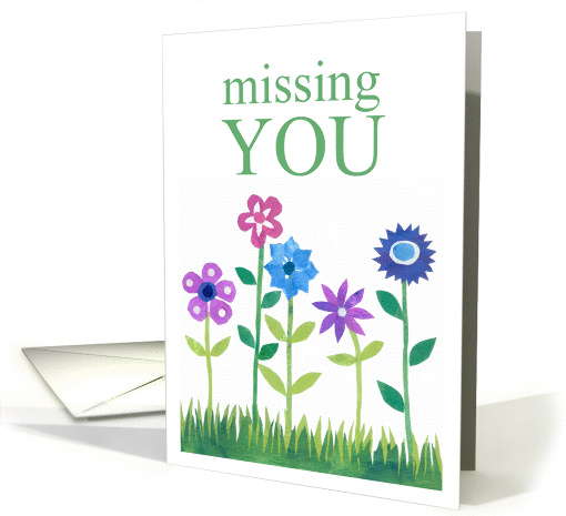 Missing You 'Flower Power' card (860668)