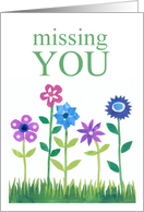 Missing You ’Flower Power’ Card