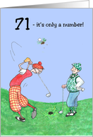 71st Birthday Card for a Golfer card