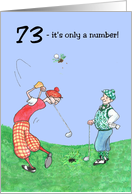 73rd Birthday Card for a Golfer card