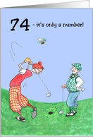 74th Birthday Card for a Golfer card