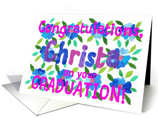 Name-specific Graduation Congratulations Card - Christa card (864683)