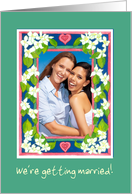 Lesbian Engagement Announcement Photo Card - Save the Date card