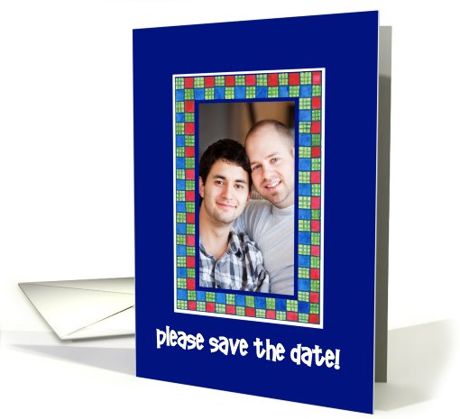 Gay Engagement Announcement Photo Card - Save the Date card (867173)