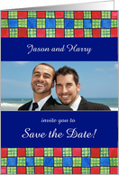 Gay Engagement Announcement Photo Card - Save the Date card