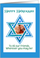 Hanukkah Photo Card with Star of David card