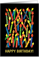 Birthday Card with Brightly Coloured Candles card