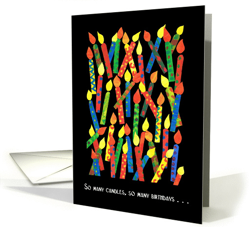 Lighthearted Birthday Card with Brightly Coloured Candles card
