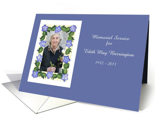 Memorial Service or Funeral Invitation Photo card (870561)