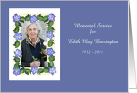 Memorial Service or Funeral Invitation Photo Card